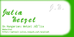 julia wetzel business card